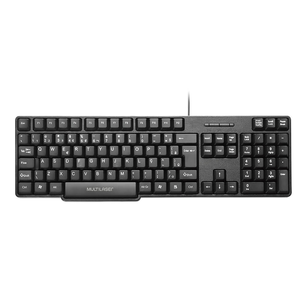 Teclado Membrana Multilaser TC213 C/Fio Preto