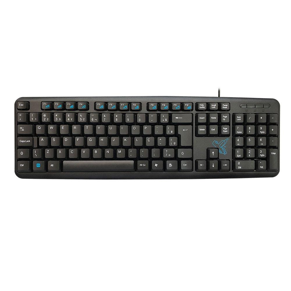 Teclado Membrana Maxprint TechBest Multimídia C/Fio Preto