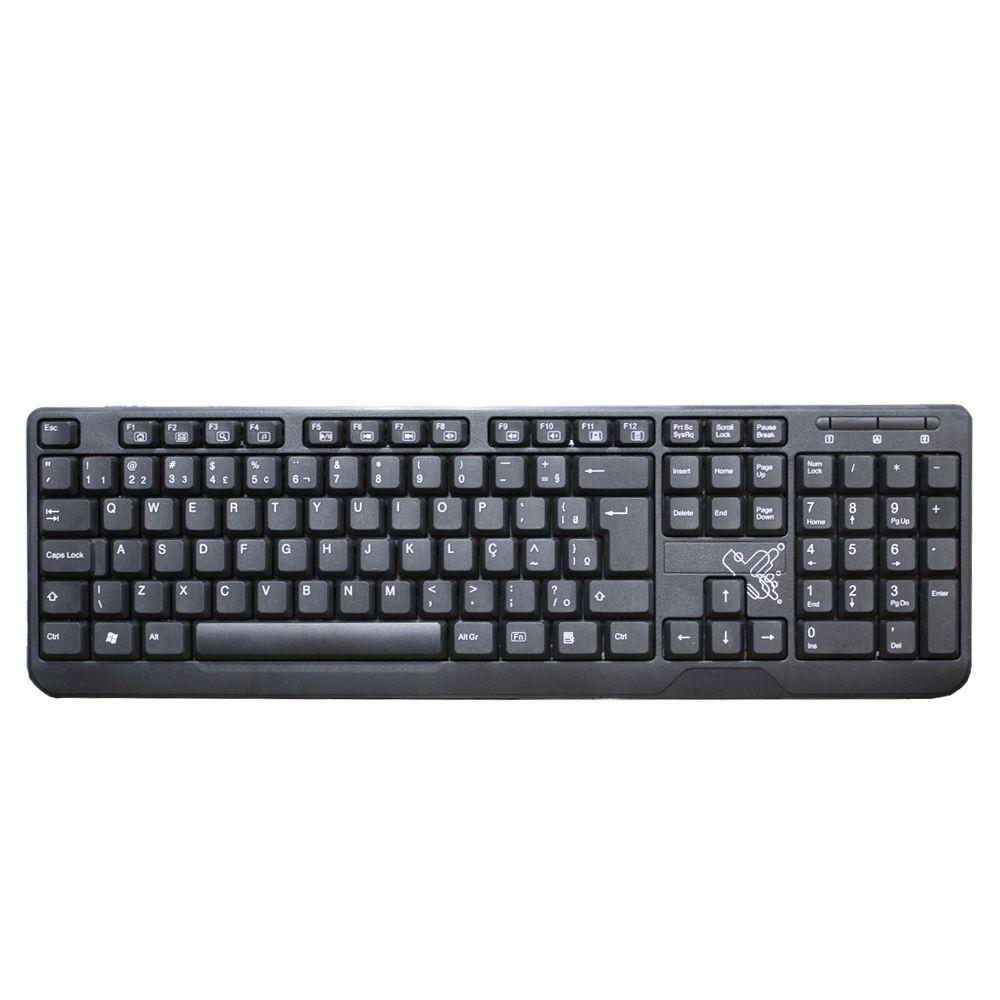 Teclado Membrana Maxprint Básico 608088 C/Fio Preto