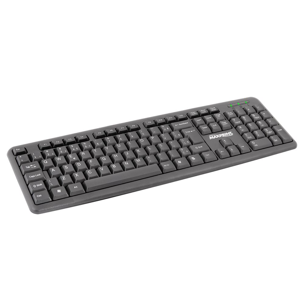 Teclado Membrana Maxprint Basic 608145 C/Fio Preto