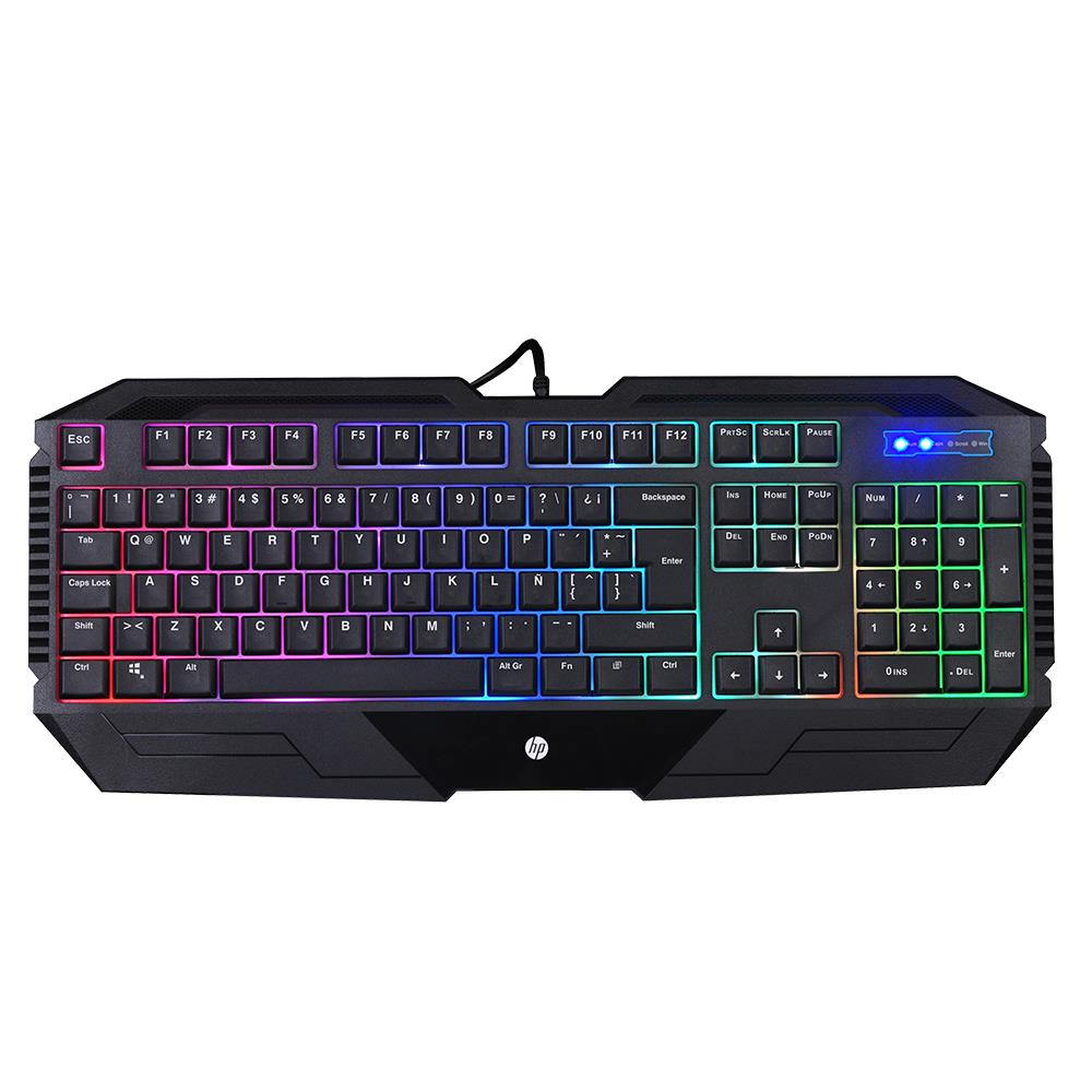 Teclado Membrana HP K110 Led C/Fio Preto