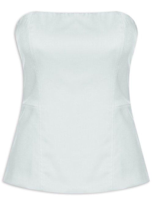 Blusa Feminina Sem Manga Com Recortes - Cinza Blusa Feminina Sem Manga Com Recortes - Cinza
