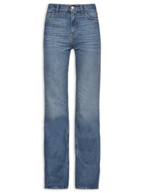 Calça Feminina Straight Leg Denin Pants - Azul