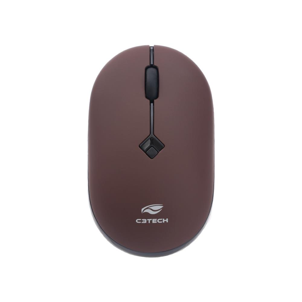 Mouse Sem Fio C3Tech M-W60RD USB 1600 DPI RC Nano - Preto/Vermelho
