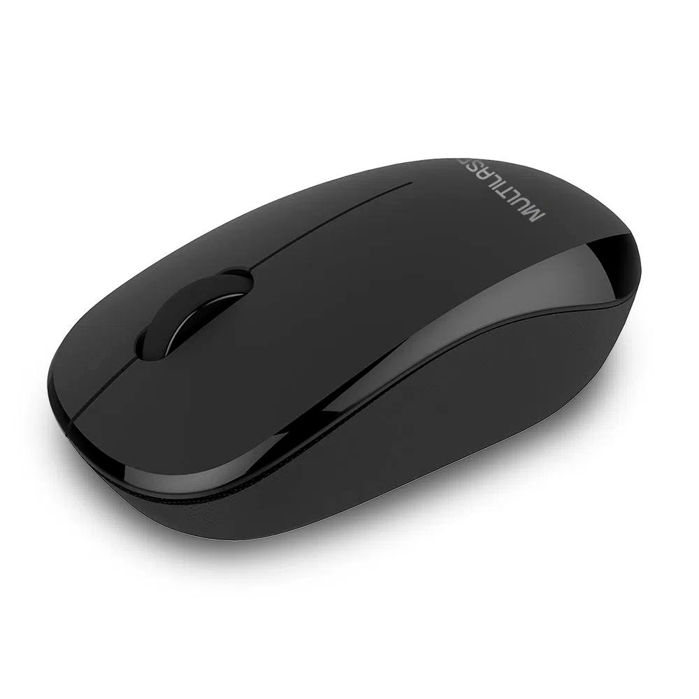 Mouse Sem Fio Multilaser MO309 2.4GHz 1200 DPI USB - Preto