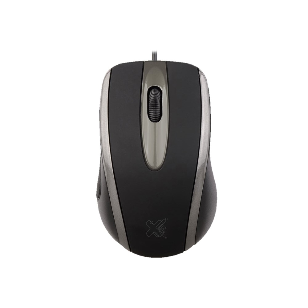 Mouse óptico Techzone 800DPI USB 2.0 Cabo 1,5m Preto e Cinza Maxprint - 6013930