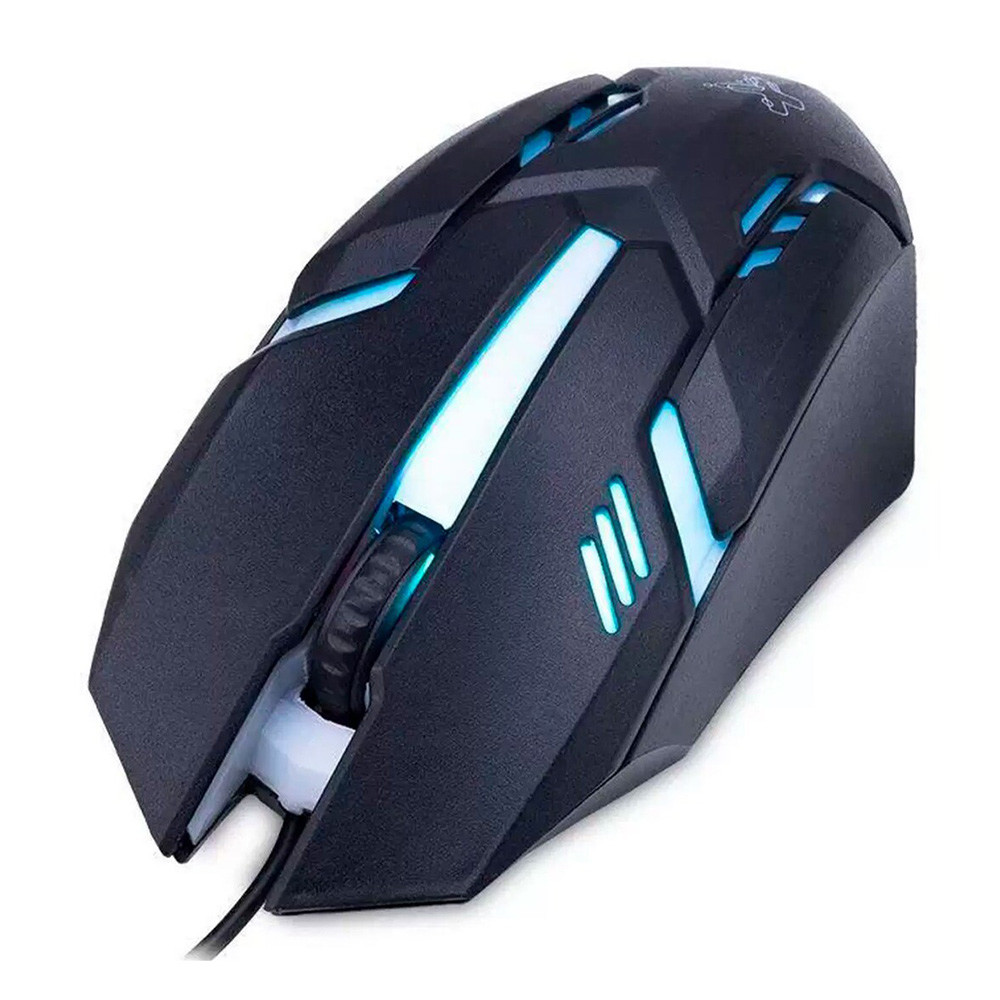 Mouse Maxprint Geek Max C/Led RGB 1000DPI USB - Preto