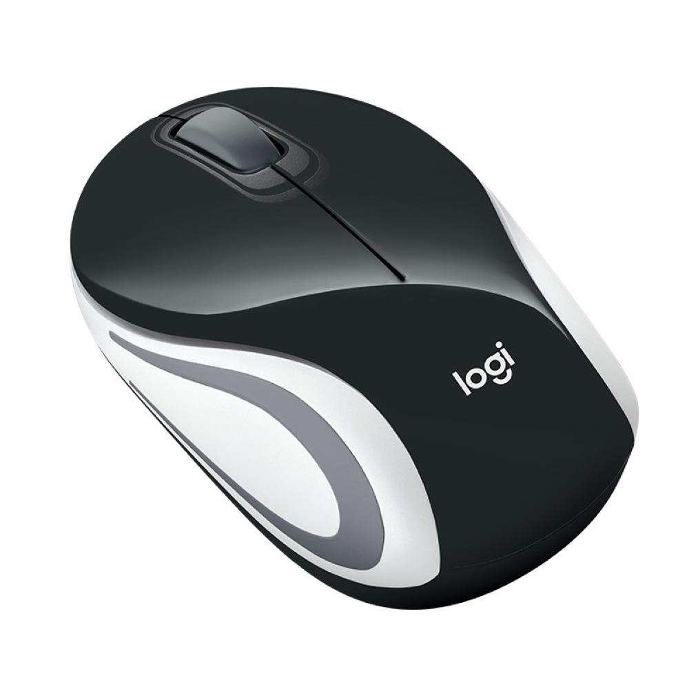 Mini Mouse sem Fio USB para Notebook Logitech M187 Preto