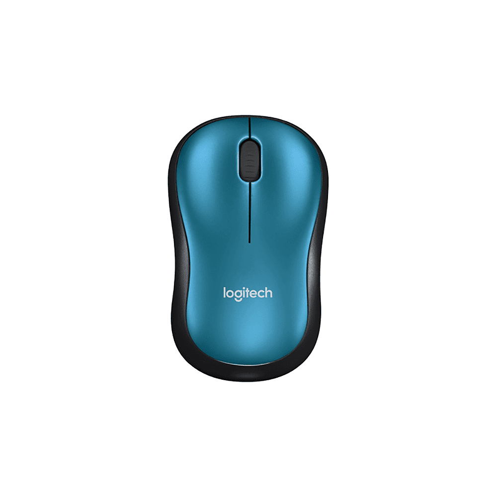 Mouse Logitech Mini Wireless M185 Preto e Azul