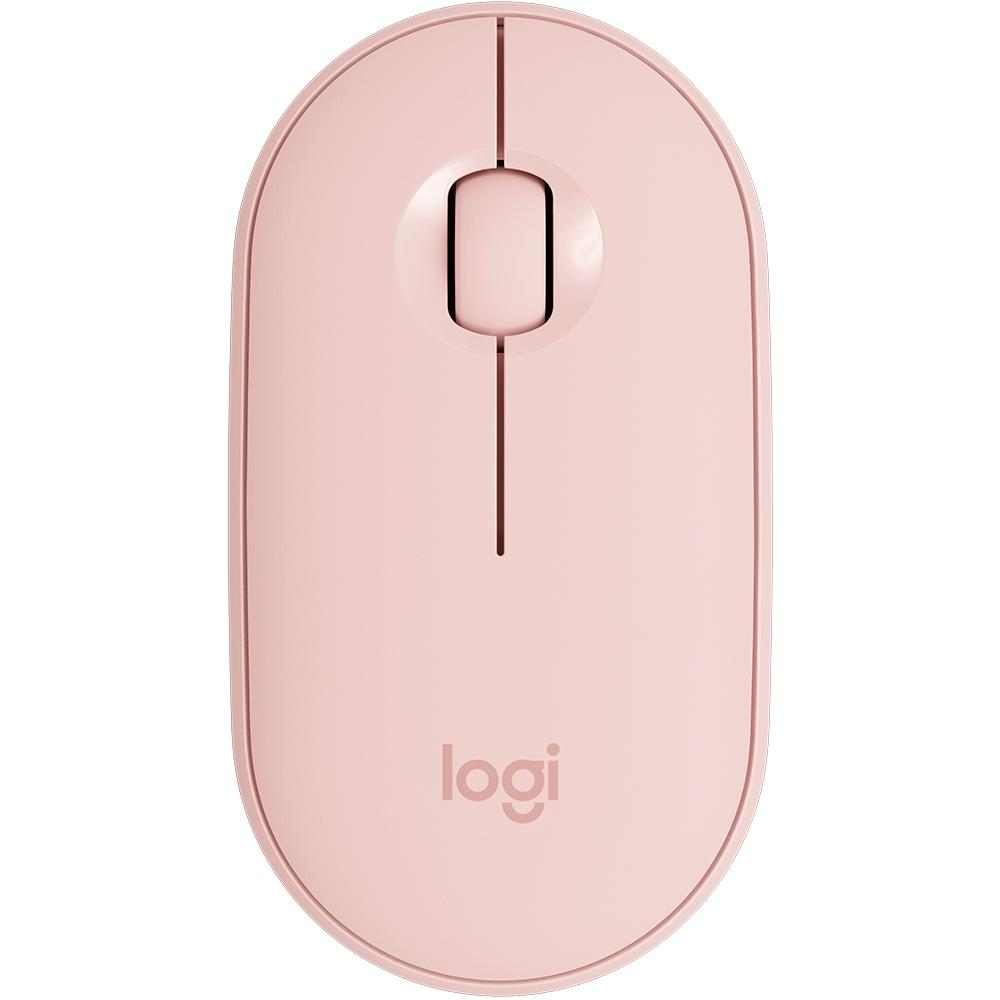 Mouse Logitech Bluetooth Pebble M350 Silent 3 Botões 1000 DPI - Rose