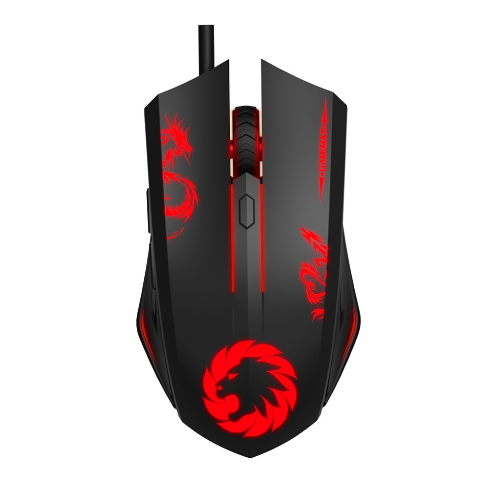 Mouse Gamer Gamemax MG386 3200Dpi USB 4Colors Led Preto