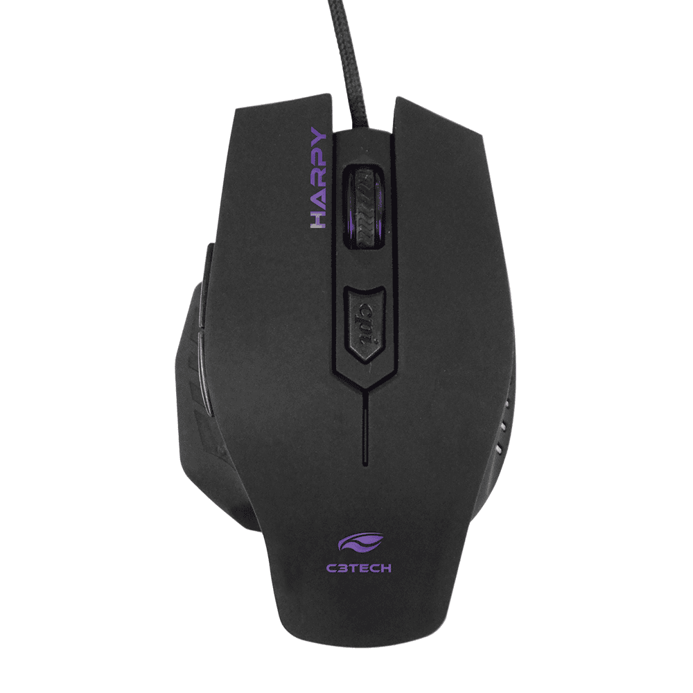 Mouse Gamer C3Tech MG-100BK Harpy Usb 1200/3200DPI Led Color