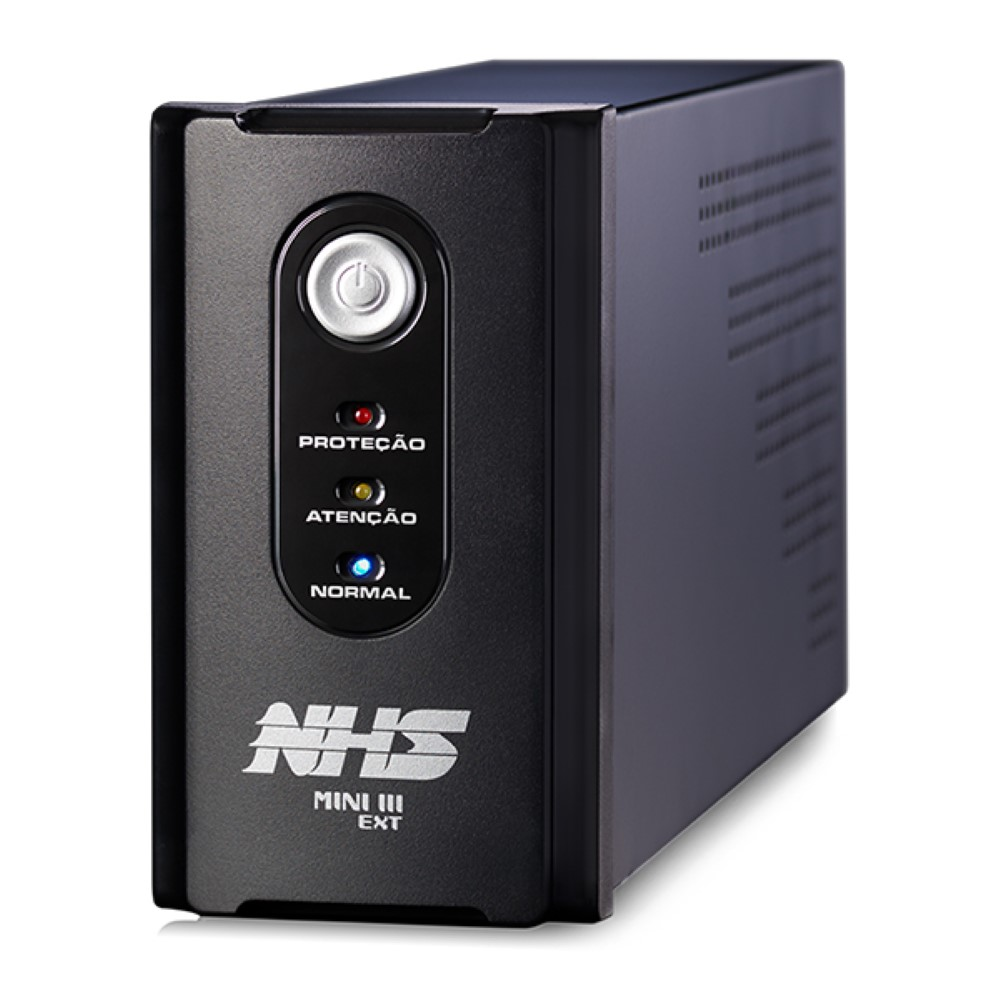 Nobreak NHS Mini III Ext 1000VA/500W E.Bivolt / S.120V ou 220V (jumper interno) / seladas 2 x 5Ah - 90.B0.010000