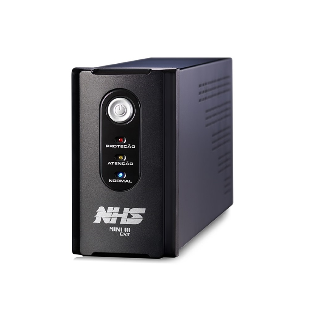Nobreak NHS Mini III Ext 1000VA/500W E.Bivolt / S.220V ou 120V (jumper interno) / seladas 2 x 5Ah - 90.B0.010001