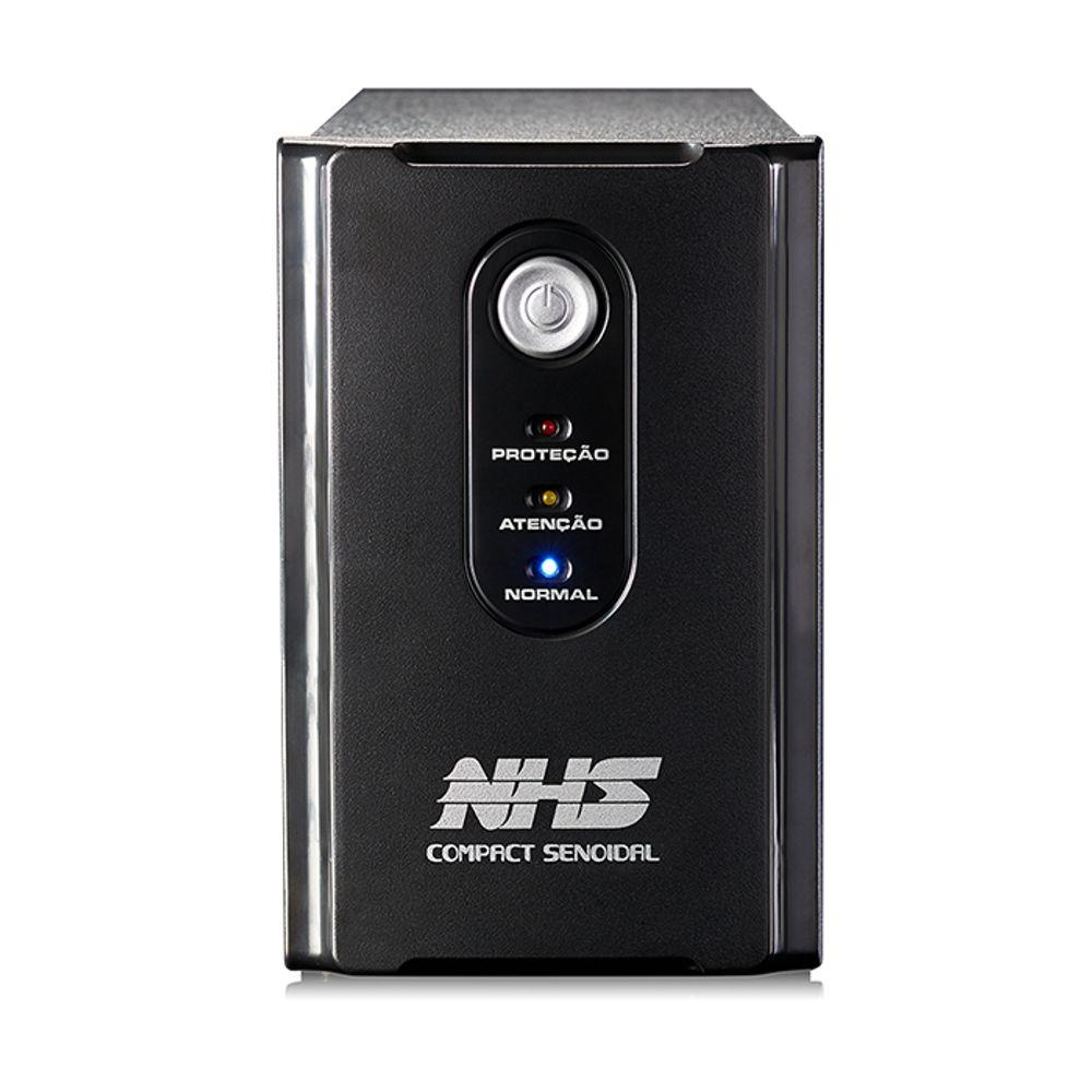Nobreak NHS Compact Senoidal 1000VA E.Bivolt / S.220V e 120V config. Bateria selada 2x9Ah USB sem sensor de carga mínima - 91.A0.010510 Nobreak NHS Compact Senoidal 1000VA E.Bivolt / S.220V e 120V config. Bateria selada 2x9Ah USB sem sensor de carga mínima - 91.A0.010510