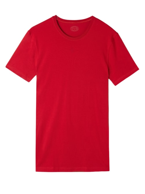 Camiseta Em Algodão Supima Elástico - Vermelho Camiseta Em Algodão Supima Elástico - Vermelho