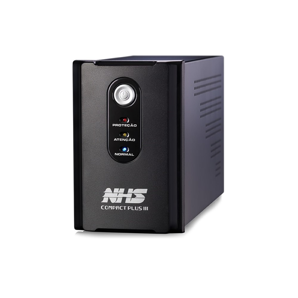 Nobreak NHS Compact Plus III 1200VA 600W E.Bivolt S.120V ou 220V Bat. selada 2 x 7Ah - 90.C1.012100