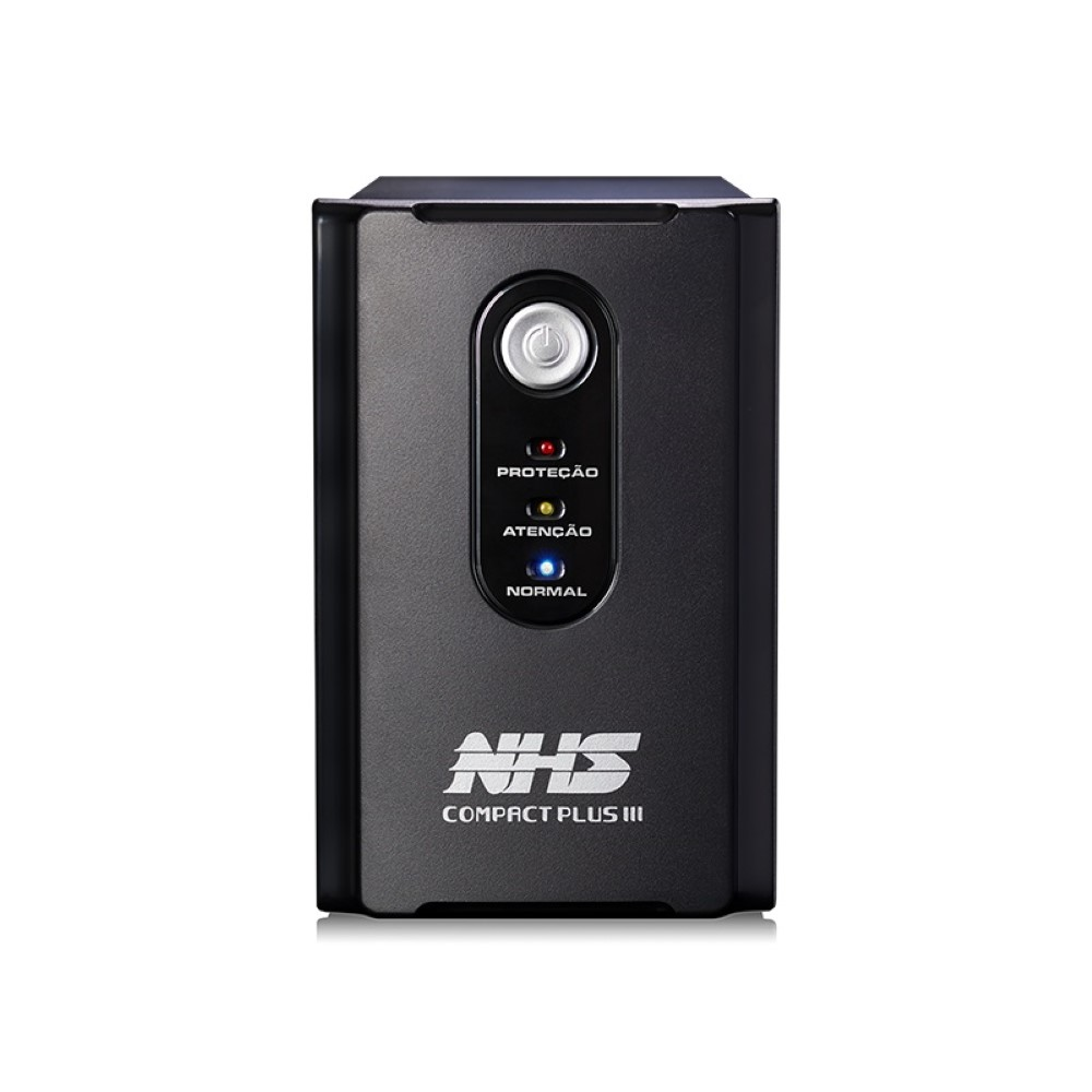 Nobreak NHS Compact Plus III 1200VA E.Bivolt S.120V/220V Conf. Bat 2x7Ah/24V USB 8 tomadas