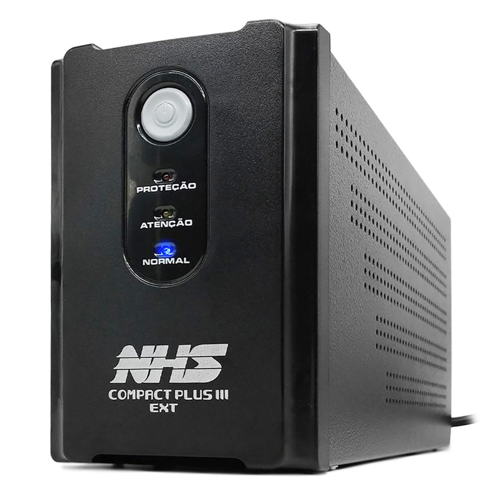 Nobreak NHS Compact Plus III Ext 1500VA E. Bivolt / S. 220V ou 120V (via Jumper interno) Bat. selada 2x7Ah - 90.D1.015201