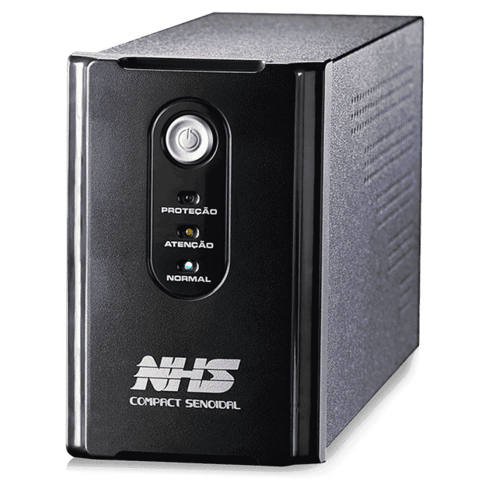 Nobreak NHS Compact Senoidal 1000VA E.Bivolt S.120V ou Conf 220V Bat 2x7Ah/24V 8 tomadas - 91.A0.010700