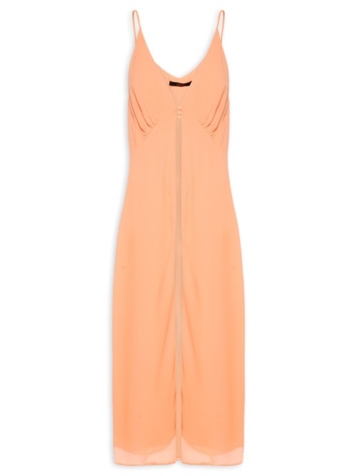 Túnica Feminina Alça Coral Concha Com Abertura - Laranja Túnica Feminina Alça Coral Concha Com Abertura - Laranja