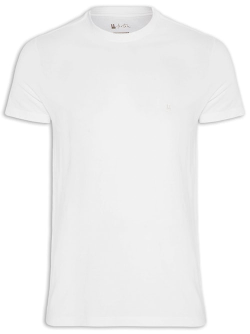 Camiseta Masculina Piquet Logo - Branco Camiseta Masculina Piquet Logo - Branco