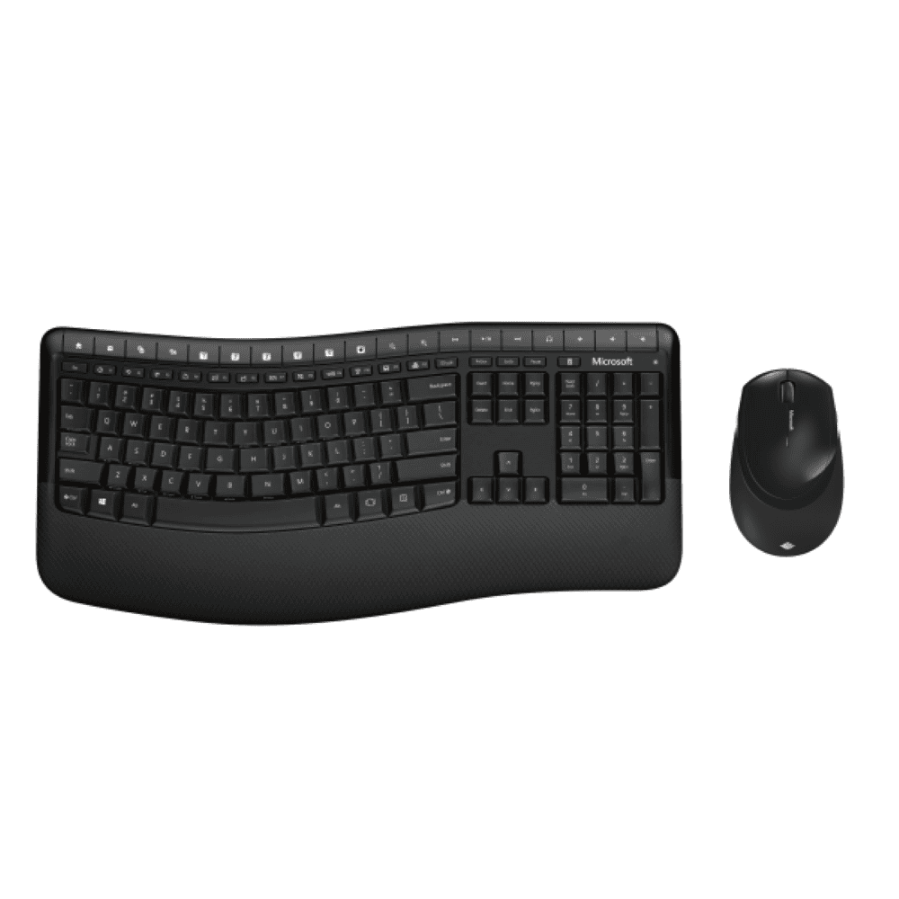 Kit Teclado Multimidia e Mouse Microsoft Wireless Comfort 5050 Preto PP4-00005