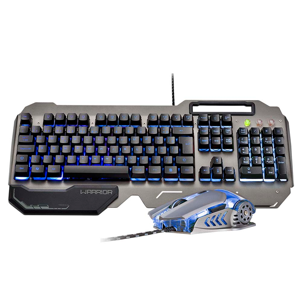 Kit Teclado e Mouse Gamer Warrior TC223 USB LED Color Multilaser