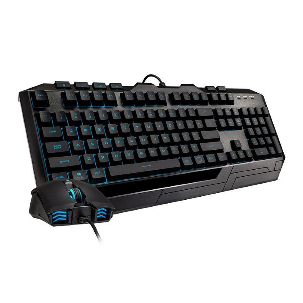 Kit Gamer Cooler Master Teclado Mecânico USB e Mouse 2400 DPI USB Devastator 3 Plus - Preto