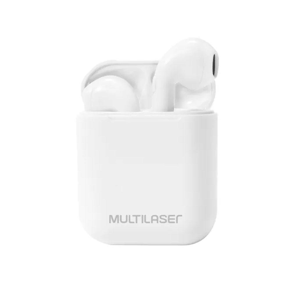 Fone de Ouvido Multilaser TWS Airbuds Bluetooth Intra Auricular PH326 - Branco