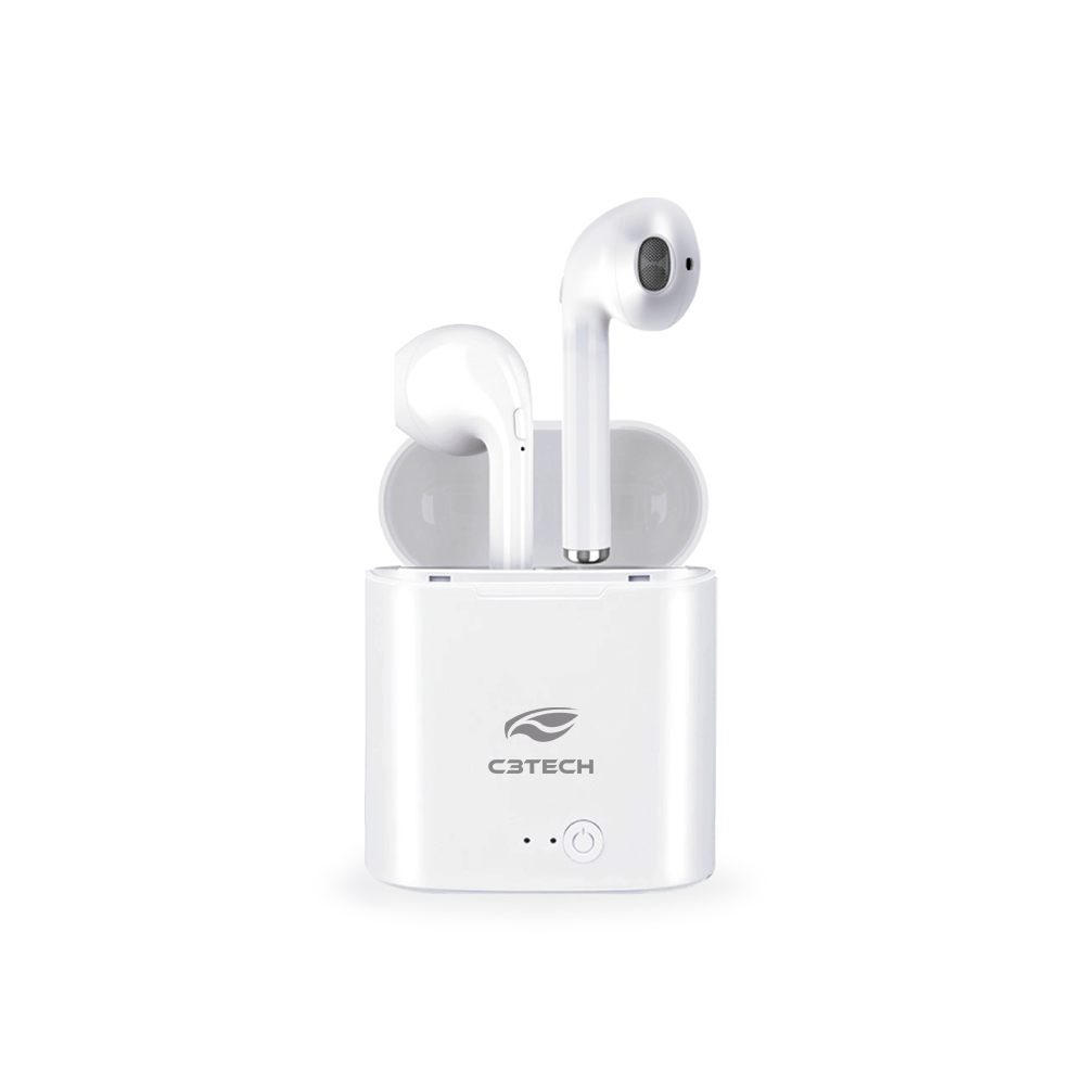 Fone de Ouvido C3Tech EP-TWS-20WH Intra Auricular Bluetooth 5.0 Tws - Branco Fone de Ouvido C3Tech EP-TWS-20WH Intra Auricular Bluetooth 5.0 Tws - Branco