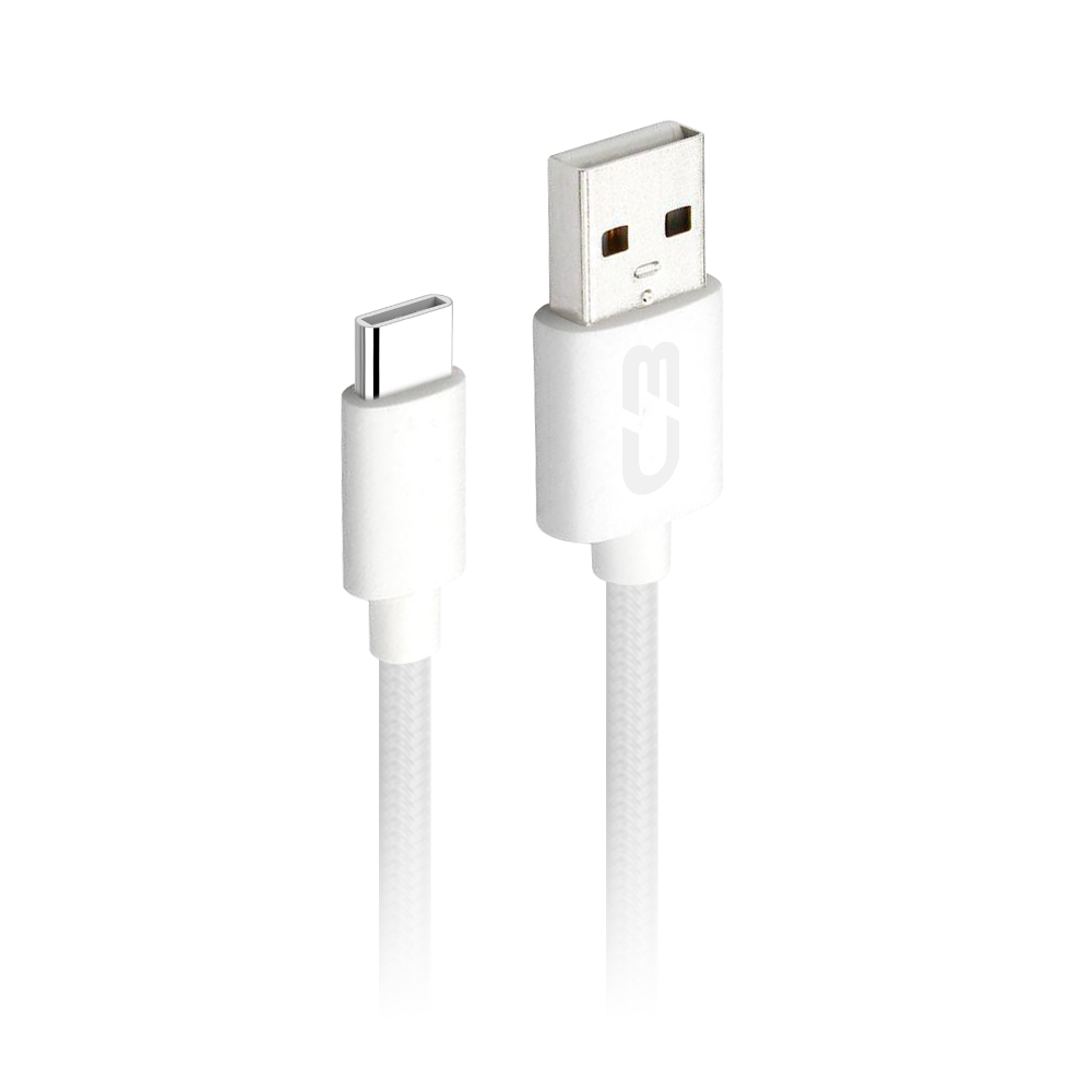 Cabo USB C3Tech CB-C11WH Tipo C 1 Metro 2A - Branco