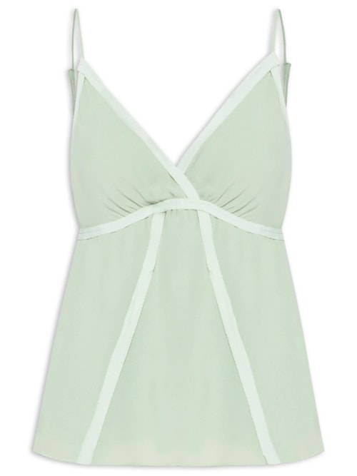 Blusa Feminina De Alça GGT Tiras Crepe - Verde Blusa Feminina De Alça GGT Tiras Crepe - Verde