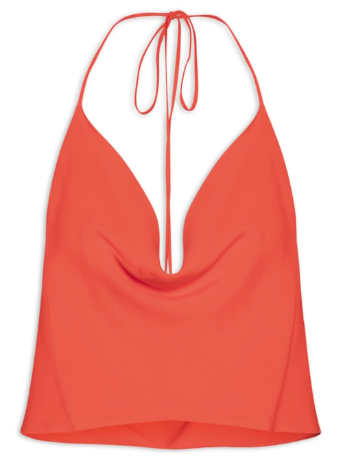 Blusa Feminina Crepe Decotada - Vermelho Blusa Feminina Crepe Decotada - Vermelho