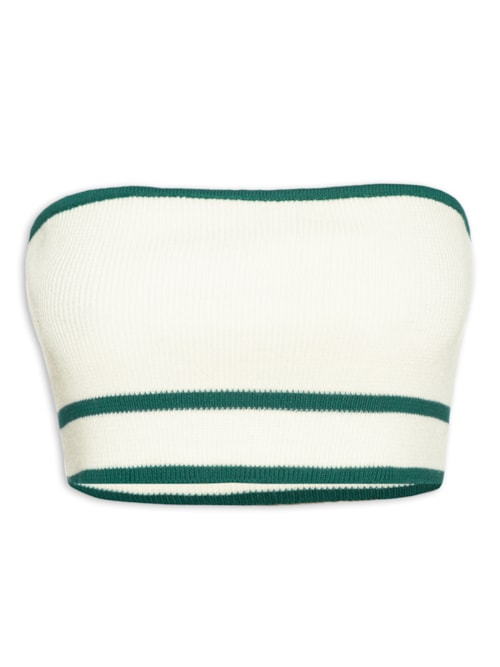 Top Tricot Listras - Verde Top Tricot Listras - Verde