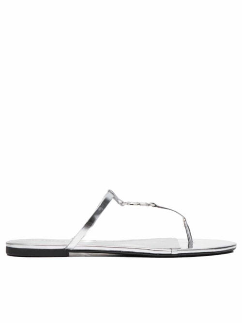 Sandália Feminina Rasteira Statement Flats - Prata Sandália Feminina Rasteira Statement Flats - Prata
