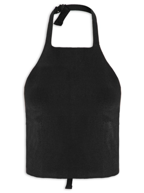 Blusa Feminina Rayon Frente Única - Preto Blusa Feminina Rayon Frente Única - Preto