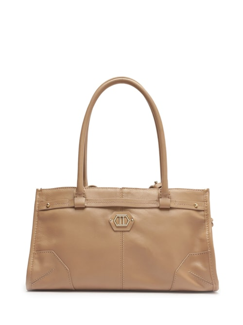 Bolsa Feminina Tote Couro Smash Grande - Bege Bolsa Feminina Tote Couro Smash Grande - Bege