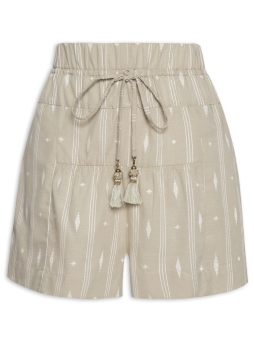 Short Feminino Bordado Caminhos - Verde