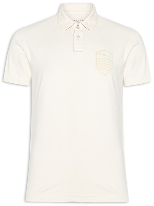Polo Masculina Stone Manga Curta Colors - Bege Polo Masculina Stone Manga Curta Colors - Bege