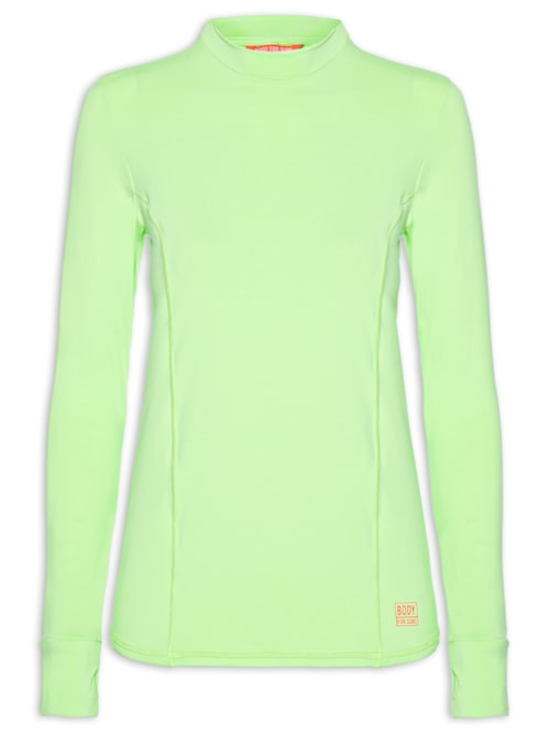 Camiseta Feminina Manga Longa Lisa - Verde