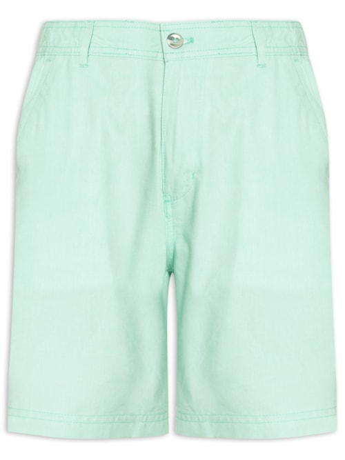 Short Masculino Balneário Algodão - Verde