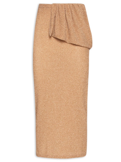 Saia Lurex Pirita - Bege Saia Lurex Pirita - Bege