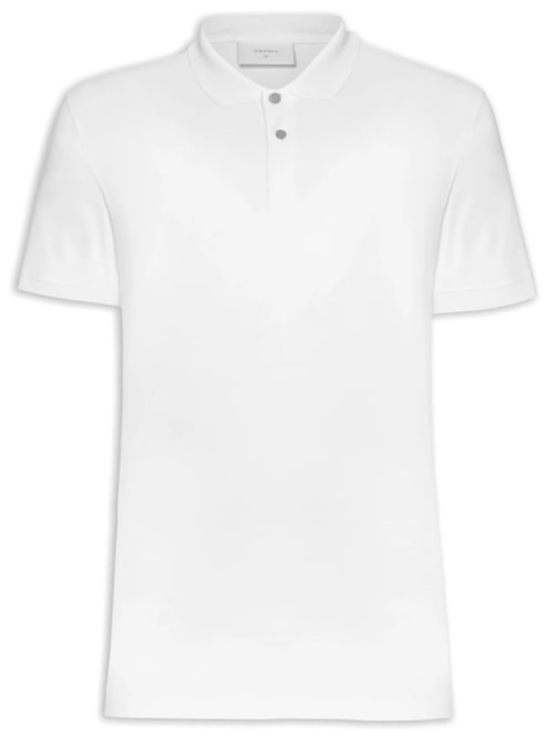 Polo Masculina Interlock Pima - Branco Polo Masculina Interlock Pima - Branco