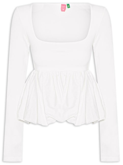 Blusa Feminina Balonê - Branco Blusa Feminina Balonê - Branco