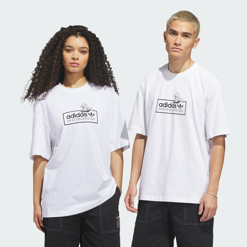 Camiseta Skateboarding x Mark Gonzales com Logotipo Unisex adidas Camiseta Skateboarding x Mark Gonzales com Logotipo Unisex adidas