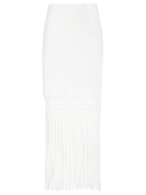 Saia Com Franjas - Off White Saia Com Franjas - Off White