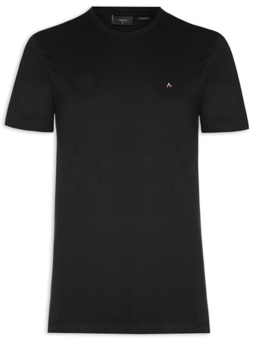Camiseta Masculina Básica Gola Careca - Preto Camiseta Masculina Básica Gola Careca - Preto