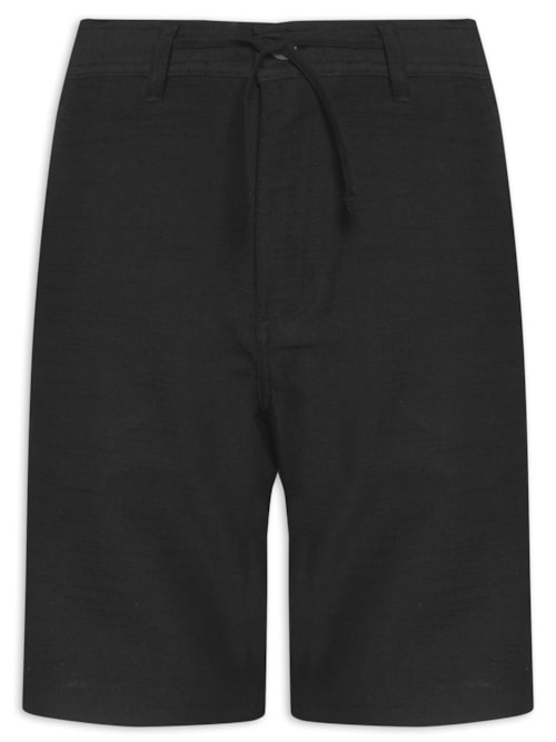 Bermuda Masculina Casual Algodão - Preto
