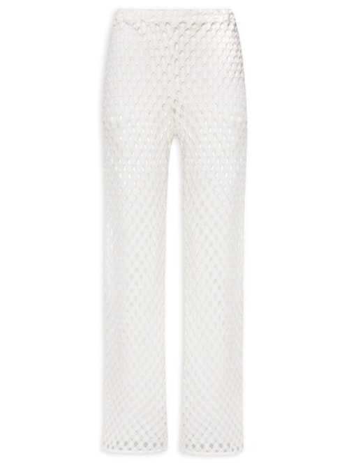 Calça Feminina Tricot - Off White